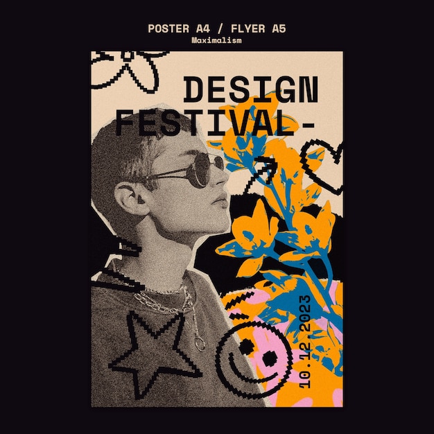 Free PSD design festival  poster template