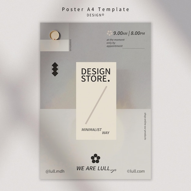 Free PSD design interior poster template