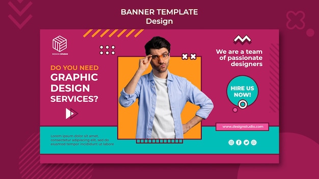 Design studio banner template