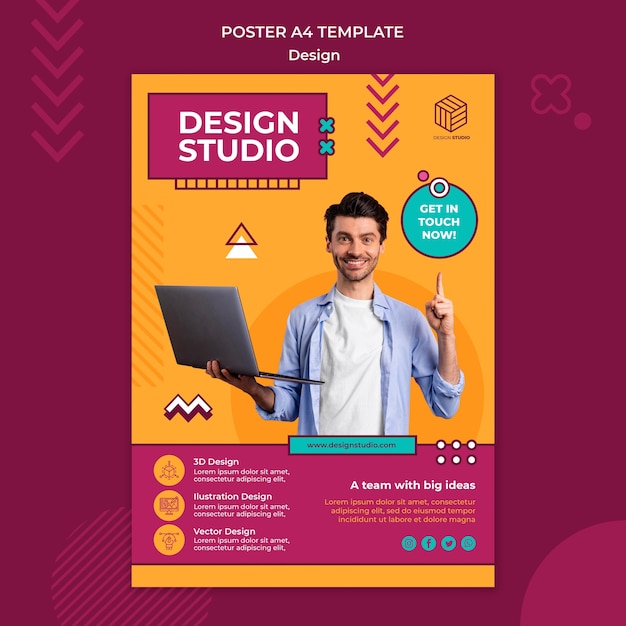 Design studio poster template