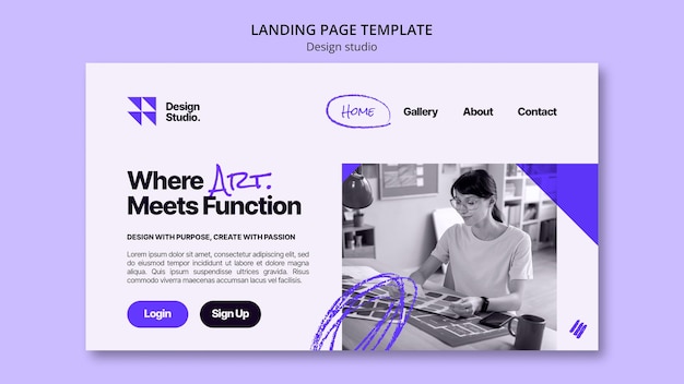 Free PSD design studio template design