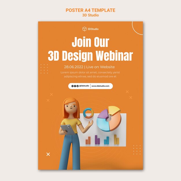 Design webinar poster template