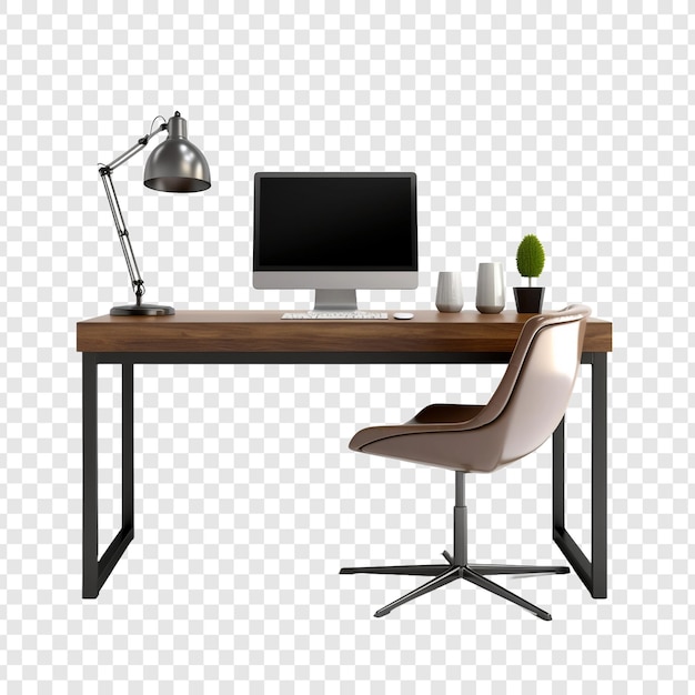 Free PSD desk isolated on transparent background