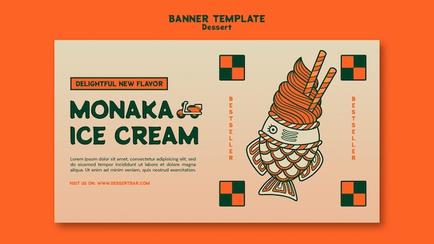 Free PSD dessert banner template