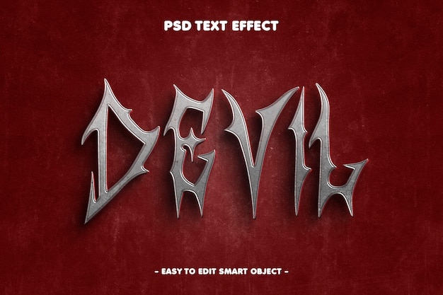 Devil horror text effect