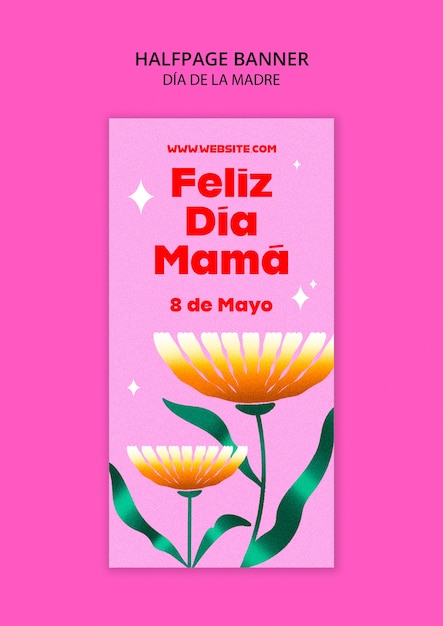 Free PSD dia de la madre template design