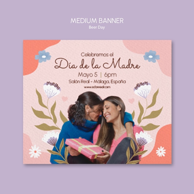 Free PSD dia de la madre template design