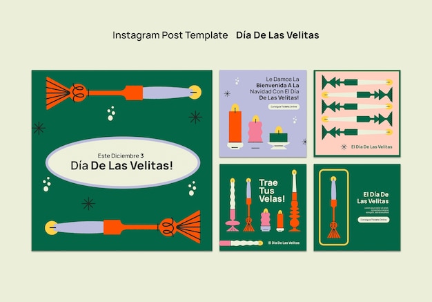 Dia de las velitas celebration instagram posts