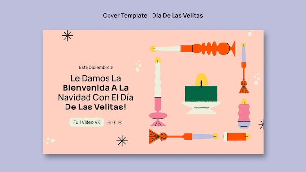 Free PSD dia de las velitas celebration youtube cover