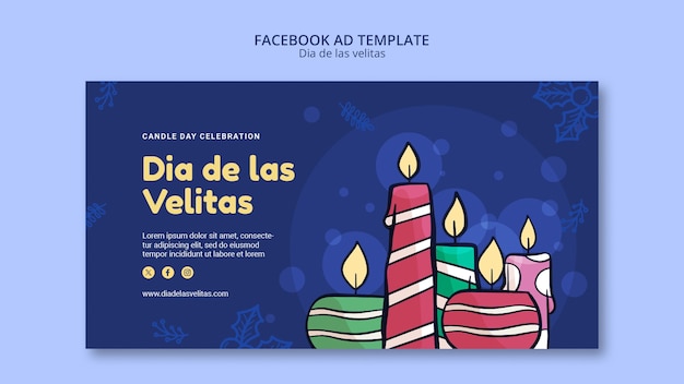 Free PSD dia de las velitas  template design