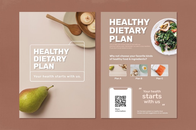 Free PSD dietary program poster template psd set