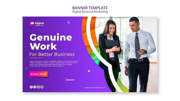 Digital business marketing banner template