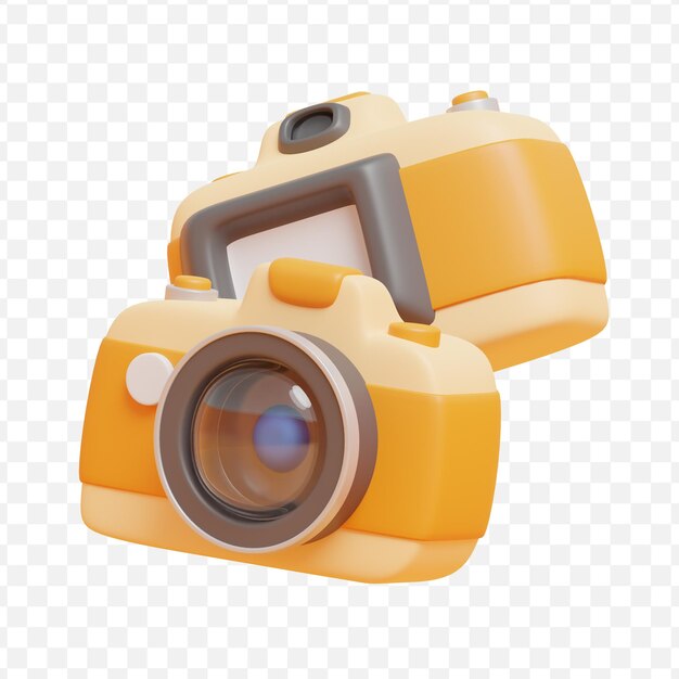 Digital Camera Icon Isolated 3d render Illustration