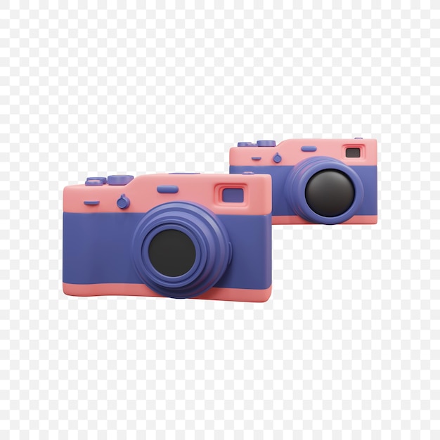 Digital Camera Icon Isolated 3d render Illustration