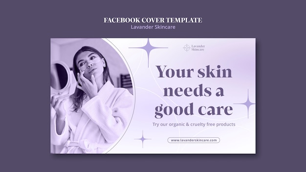 Free PSD digital lavender template design