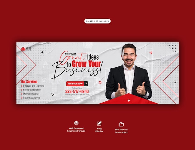 Digital marketing agency and corporate facebook cover template