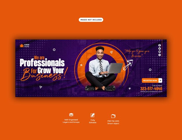 Digital marketing agency and corporate facebook cover template