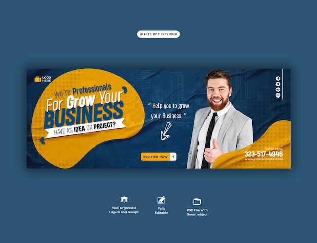 Digital marketing agency and corporate facebook cover template