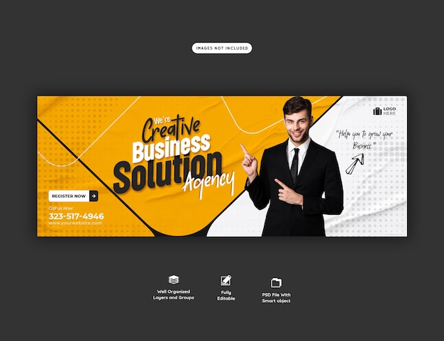 Free PSD digital marketing agency and corporate facebook cover template