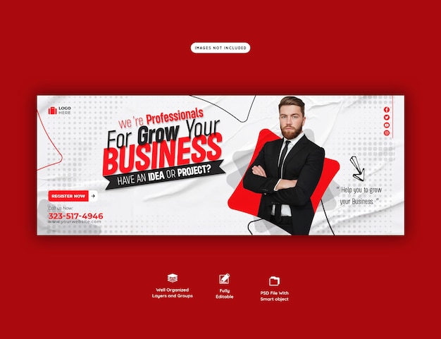 Digital marketing agency and corporate facebook cover template