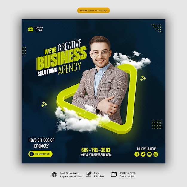 Digital marketing agency and corporate social media post template