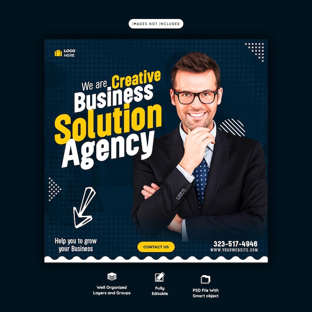 Digital marketing agency and corporate social media post template