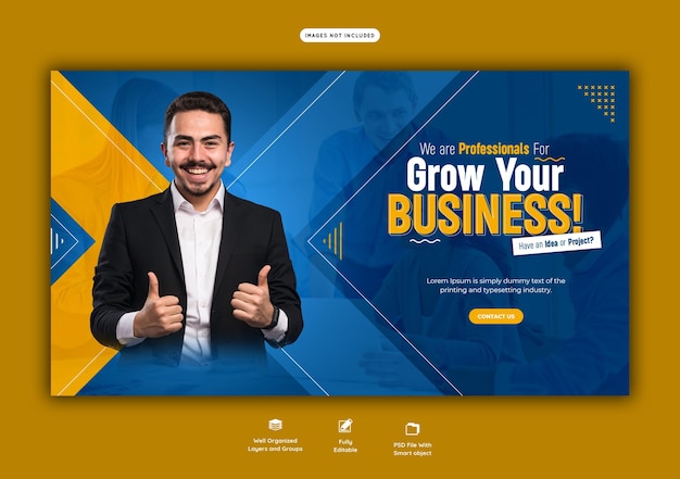 Digital marketing agency and corporate web banner template