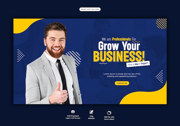 Digital marketing agency and corporate web banner template