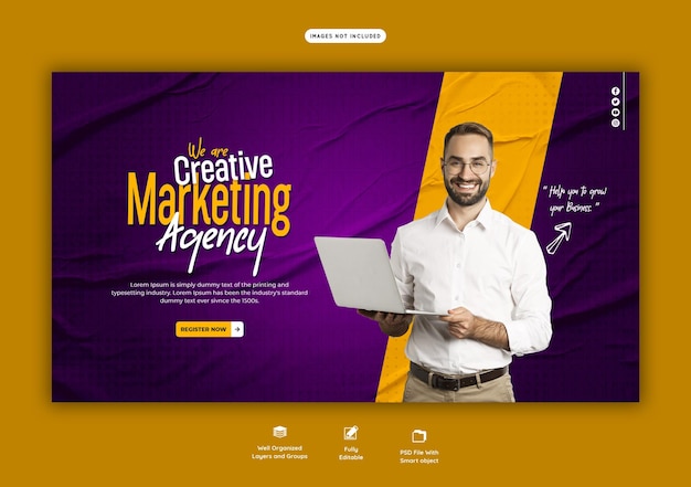 Digital marketing agency and corporate web banner template