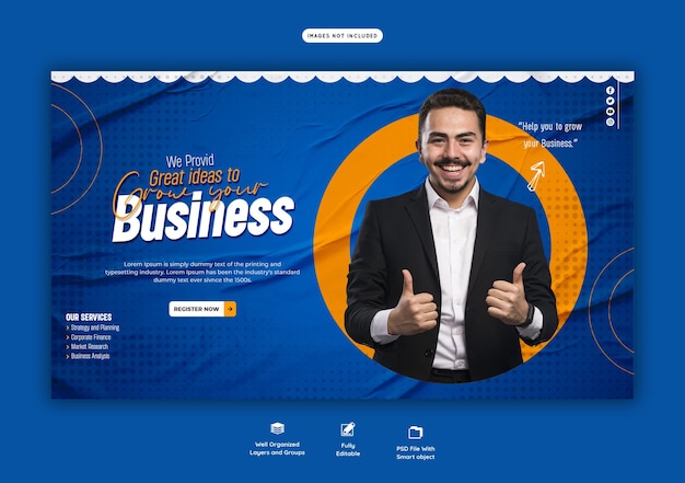 Digital marketing agency and corporate web banner template