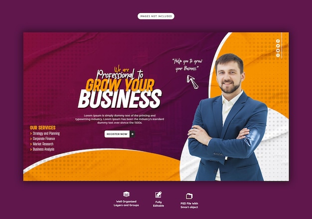 Digital marketing agency and corporate web banner template