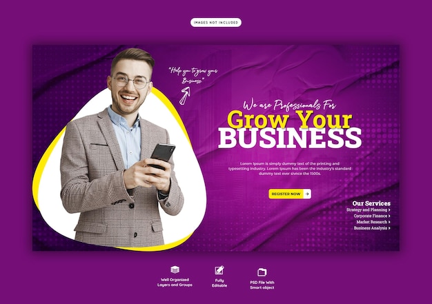 Digital marketing agency and corporate web banner template