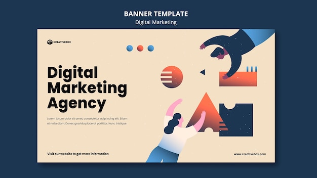 Free PSD digital marketing banner template