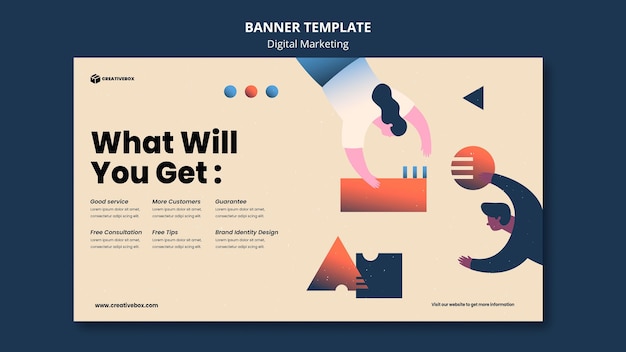 Free PSD digital marketing banner template