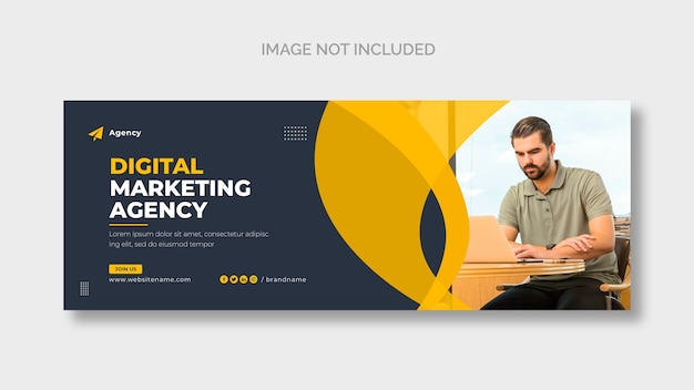 Digital marketing corporate facebook cover template