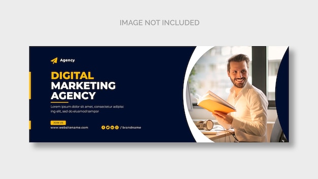 Digital marketing corporate facebook cover template