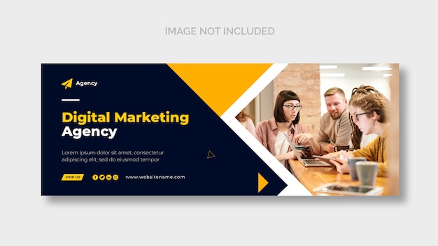 Digital marketing Facebook cover page template