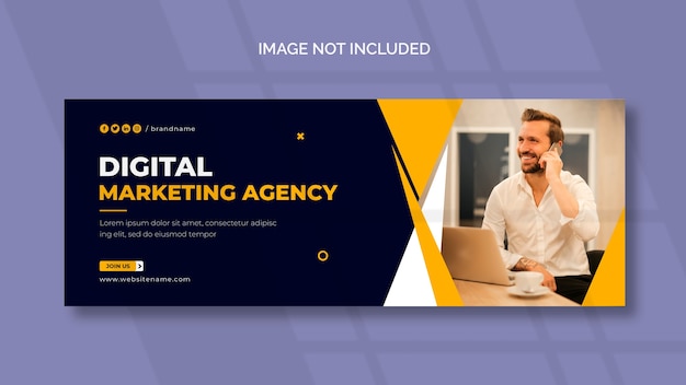 Digital marketing Facebook cover page template