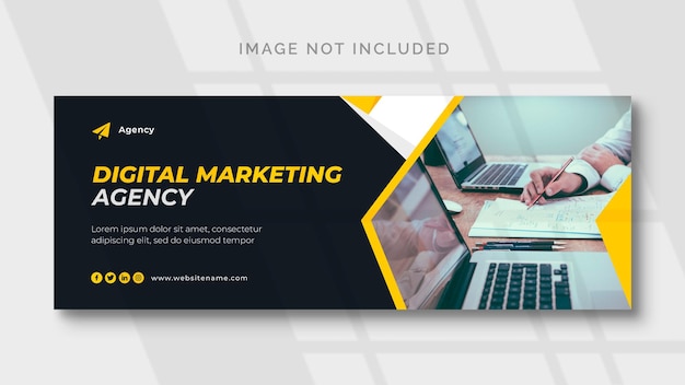 Digital marketing Facebook cover and web banner template