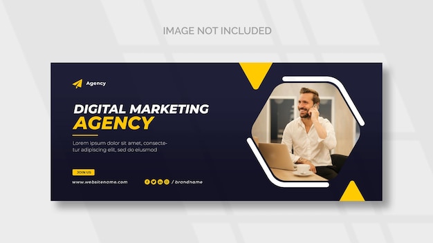 digital marketing Facebook cover and web banner template