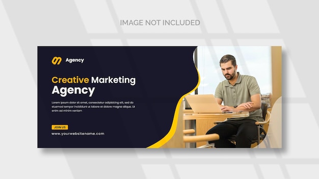 Free PSD digital marketing facebook cover and web banner template