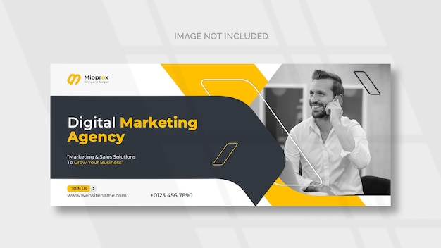 Digital marketing facebook cover and web banner template