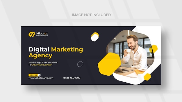 Digital marketing Facebook cover and web banner template