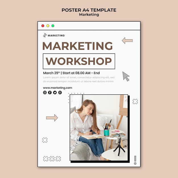 Digital marketing poster page