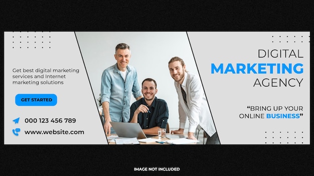 Free PSD digital marketing social media banner template