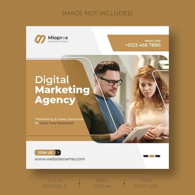 Free PSD digital marketing social media and instagram post template