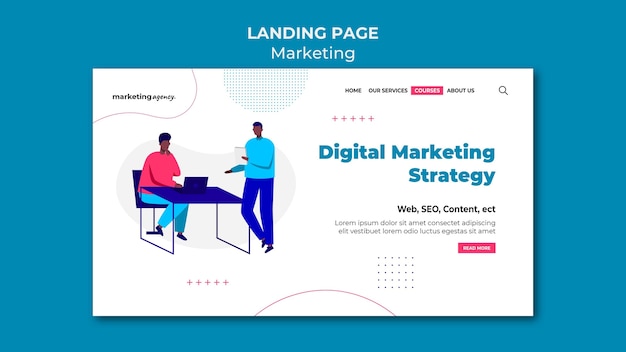 Digital marketing strategy landing page