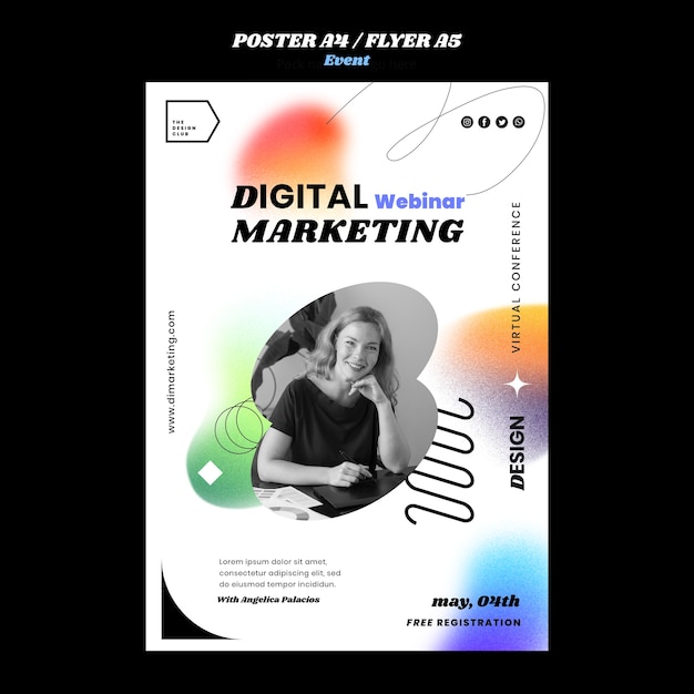 Free PSD digital marketing template design