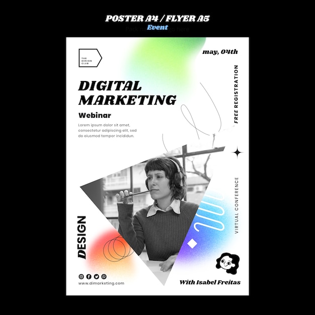 Free PSD digital marketing template design