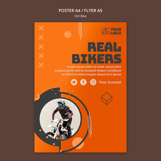 Dirt bike flyer template